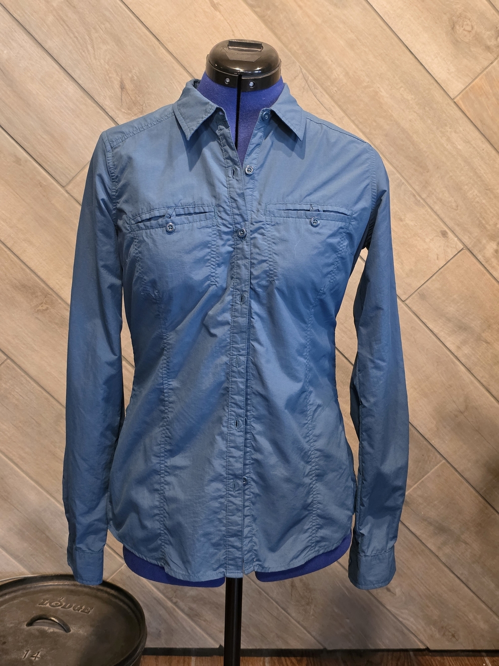 ExOfficio Blue Women's Shirt with Logo Tag
